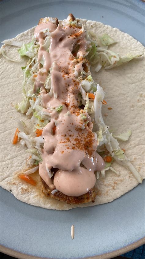 Mahi Tacos On Low Carb Tortilla With Stevia Pink Sauce Amazing R