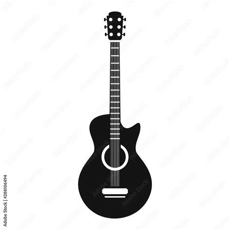 Guitar Icon Simple Illustration Of Guitar Vector Icon For Web Design