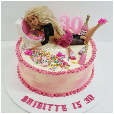 Poor Barbie This Was A Fun Cake To Make Drunk Barbie Cakes By Kaz