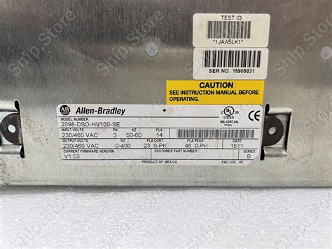 Allen Bradley Dsd Hv Se Ultra Kw With Sercos Servo Drive