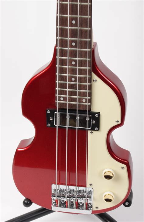 Höfner Shorty Violin Bass CT Metallic Red MJ Guitars