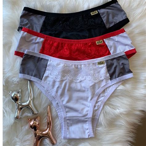 Calcinha Estilo Tanga Kit 3 Tanga Ana Microfibra Linha Lingerie