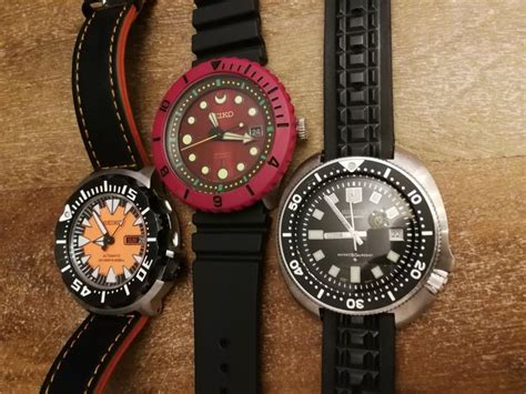 Seiko Divers On Rubber And Leather Watch Straps X Post Rseiko