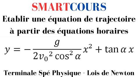 Equation De Trajectoire Lois De Newton Terminale Sp Cialit