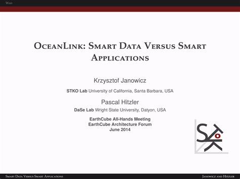 Ahm Oceanlink Smart Data Versus Smart Applications Ppt