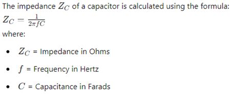 Capacitor Impedance Calculator Free Online Calculator