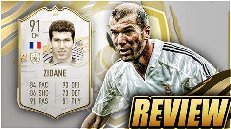 Icon 91 Rated Zinedine Zidane Player Review Fifa 22 Ultimate Team What A Magisterial Card