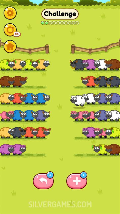 Sheep Sort Puzzle: Sort Colour - Play Online on SilverGames 🕹️