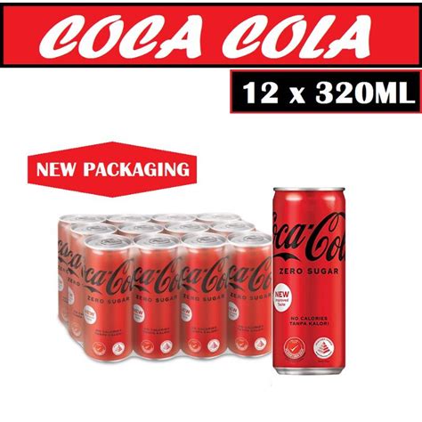 Coca Cola Zero 320ml X 12 Can Carton Pack Coke Zero No Sugar Max