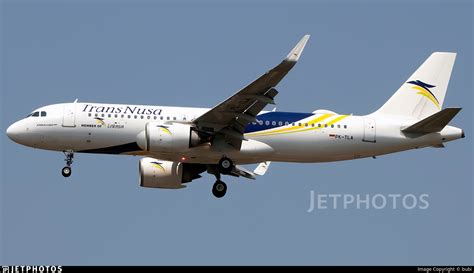 Pk Tla Airbus A N Transnusa Bubi Jetphotos