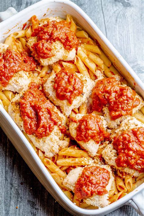 No Fail Fast And Easy Chicken Parmesan With Penne Pasta Snug And Cozy Life