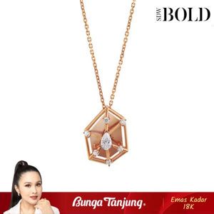 Promo Kalung Bold B Sandra Dewi Emas K Bunga Tanjung Gold Cicil