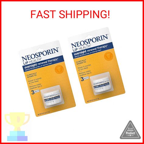 Neosporin Lip Health Overnight Healthy Lips Renewal Therapy Petrolatum