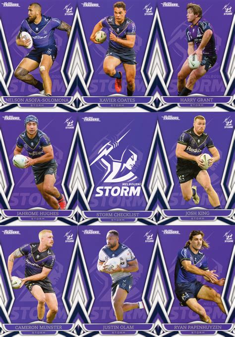 Nrl Traders Base Team Set Melbourne Storm Gold Coast Trading Cards