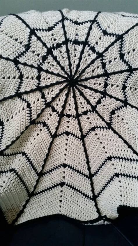 Spider Web Blanket Crochet Pattern Halloween Blanket Crochet Etsy