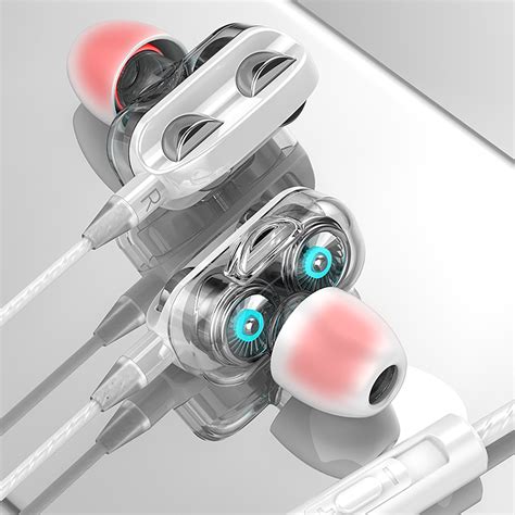 Chunleiiii U Bass Strings A13 Clear Dual Speaker Unit Stereo In Ear Wired Headphones With Mic 3