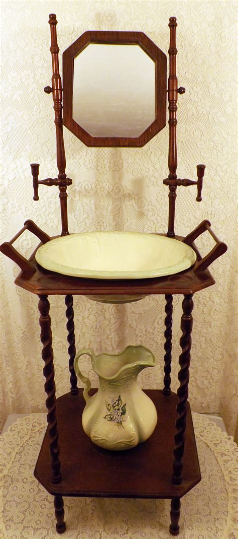 Antique Wash Stand With Bowl And Pitcher Antique Poster