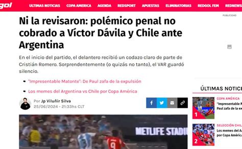 Bronca En Chile Contra El árbitro Del Partido De Argentina