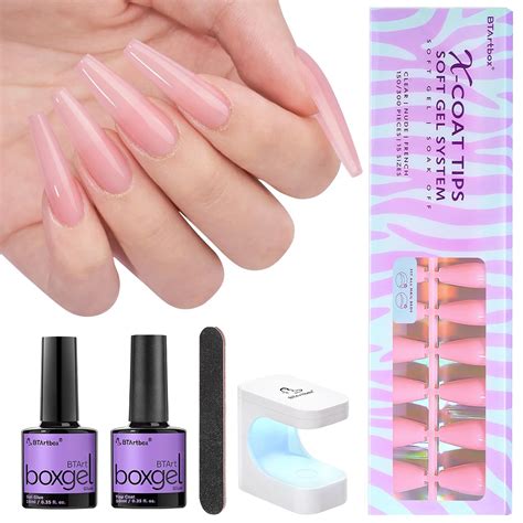 Amazon LB Gel Nail Kit BTArtbox Soft Gel Nail Tips And Glue Gel