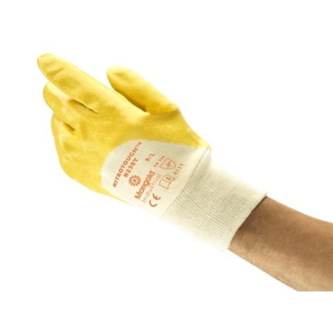 Ansell Nitrotough N Y Yellow Nitrile Gloves Gloves Co Uk