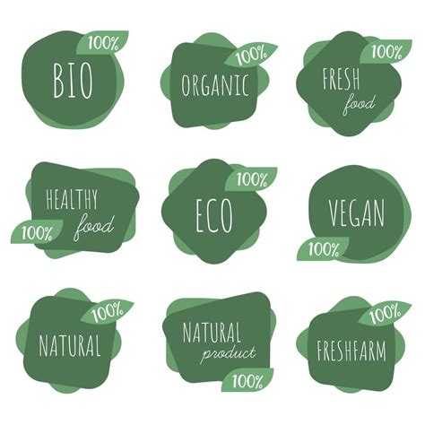 Fresh Healthy Organic Vegan Food Logo Labels And Tags Vector Hand Drawn Illustration Vegan