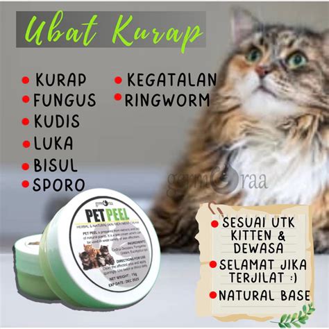 Ubat Kurap Kucing Berkurap Luka Sporo Kucing Pets Herba Cream Kurap