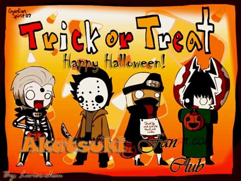Akatsuki Halloween I Knew Tobi Would Be Jason And Hidan Is Just Naked Naruto Funny