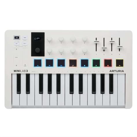 Arturia MiniLab MK 3 Midi Keyboard Controller White DJ Mix Club