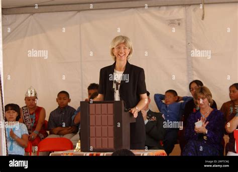 Secretary Gale Norton Speaking At Dedication Ceremonies At The Newly