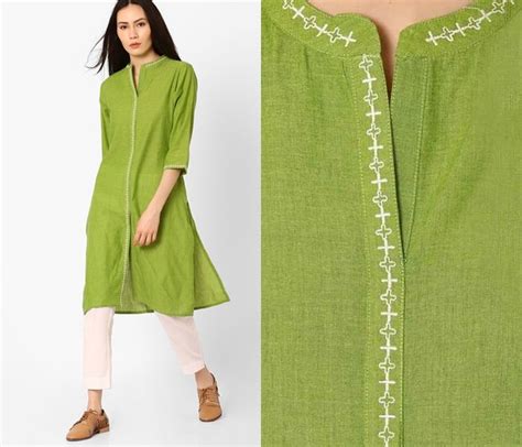 10 Must Try Neck Designs For Kurtis With Collar • Keep Me Stylish