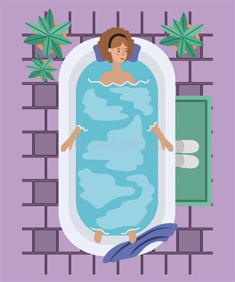 Woman Taking Bath Foam Stock Illustrations 552 Woman Taking Bath Foam