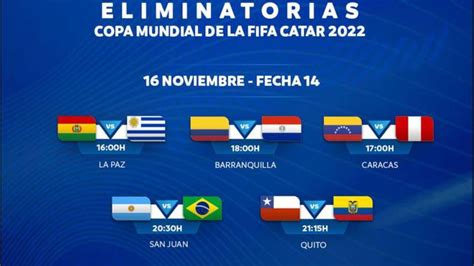 Eliminatorias Sudamericanas Horarios Partidos Y Fixture De La Fecha