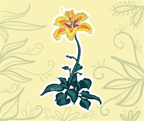 Verschlungene Blume Digitaler Aufkleber Png Pdf Svg Prinzessin