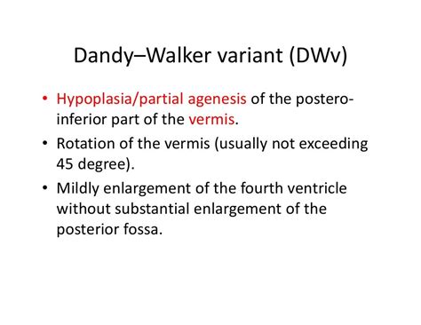 Dandy walker malformation - Hội chứng Dandy Walker