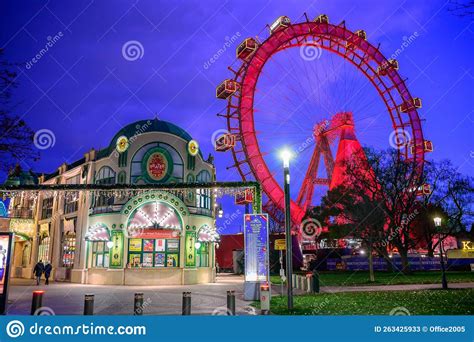 Famous Riesenrad In The Amusement Park Prater Editorial Stock Photo