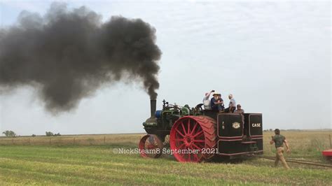 150 HP Case Road Locomotive Pulling 44 Bottom Plow YouTube