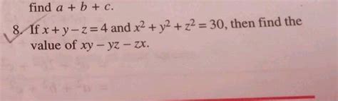 A B C Fi X Y Z 4 And X { 2 } Y { 2 } Z { 2 } 30 Then The