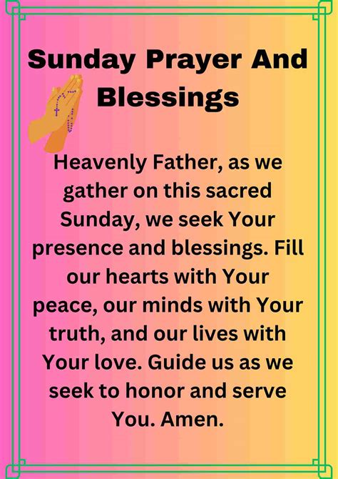 30 Best Sunday Prayer Morning Evening Night † ️️ Daily Blessings