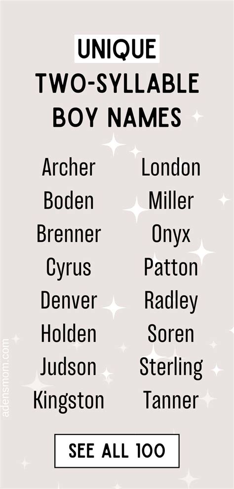 113 Two Syllable Boy Names For Modern Little Dudes 2024