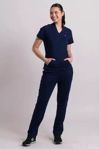 Scrub Marta Feminino Azul Marinho Dra Cherie Parcelamento Sem Juros