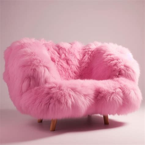 Premium AI Image | Fluffy single sofa on white background