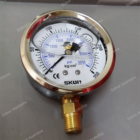 Jual Pressure Gauge Stainless SKON 2 1 2 Inchi 250 Bar 3500 Psi