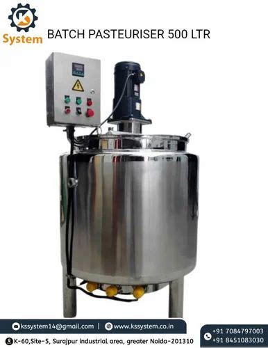 Batch Milk Pasteurizer Capacity 500 L At Rs 180000 In Noida ID