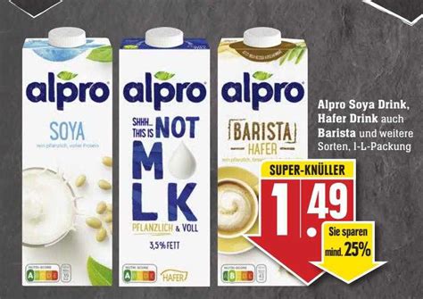 Alpro Soya Drink Hafer Drink Auch Barista Angebot Bei Scheck In Center