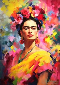 Frida Kahlo 38x51cm Marcel Sanat Elmas Mozaik Tablo