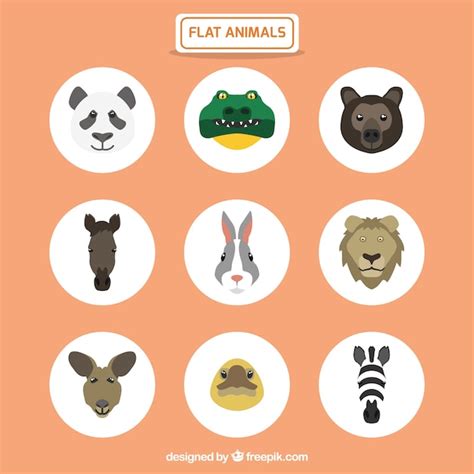 Free Vector | Flat animals collection