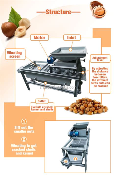 Automatic Palm Walnut Cracking Machine Almond Nuts Sheller Machine