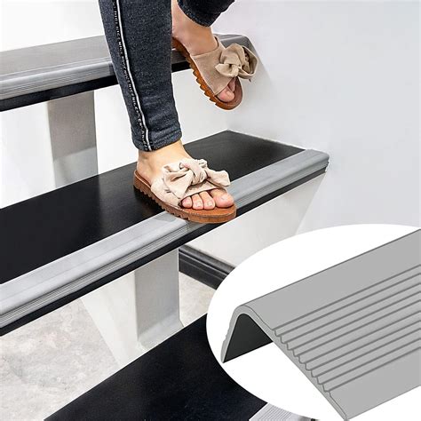 Amazon Escalera De Goma Para Escaleras Color Gris Pulgadas