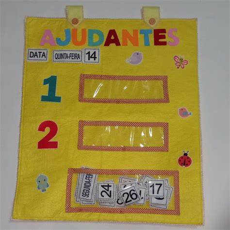 Ajudantes Do Dia - Mural Ajudantes do Dia | Elo7 Produtos Especiais