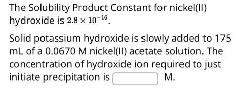 Solved The Solubility Product Constant for silver carbonate | Chegg.com